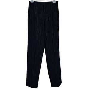 SHARON YOUNG Vintage Pinstripe High Waist Ankle Trouser Pants 6 Womens Y2K